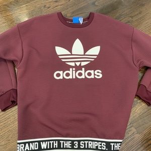 Adidas the brand with the three stripes crewneck